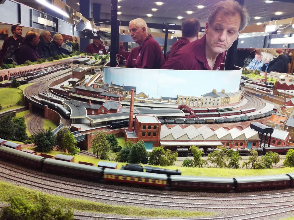 Large model train layout